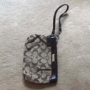 Brown Coach Wristlet